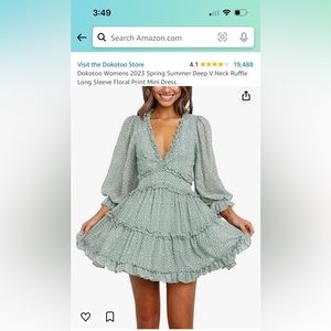 Womens floral open back dress